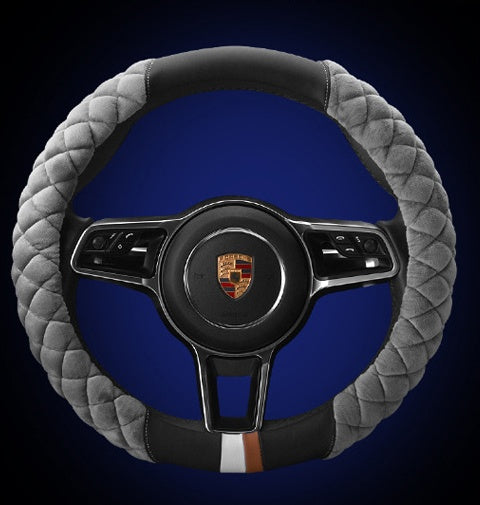 Cute Plush Car Steering Wheel Cover 38cm Universal Winter Warm Protector