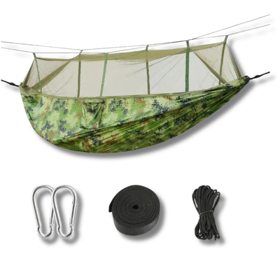 600 LB 210T Parachute Nylon Double Camping Hammock with Mosquito Net