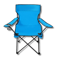 Foldable 600D Oxford Cloth Camping Chair 230 LB Capacity Blue