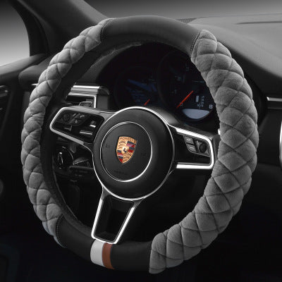 Cute Plush Car Steering Wheel Cover 38cm Universal Winter Warm Protector