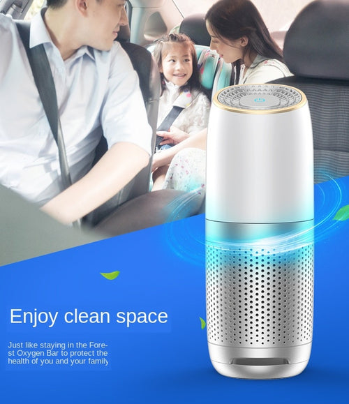 Car Air Purifier USB Ionizer Odor Eliminator In-Vehicle Cleaner
