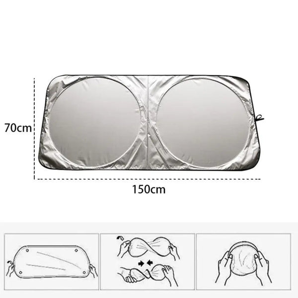 Foldable Reflective Windshield Sun Shade UV Block for Most Cars
