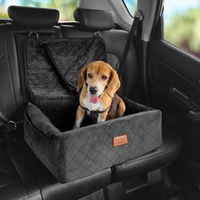 40 LB Sofa Style Dog Booster Car Seat with Safety Belt for Small Dogs