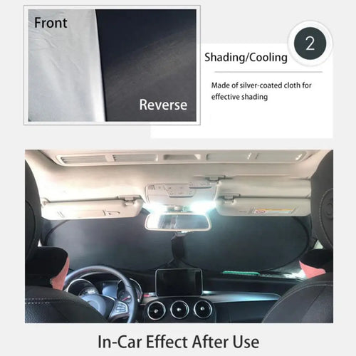 Foldable Reflective Windshield Sun Shade UV Block for Most Cars