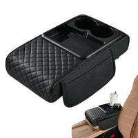 Leather Armrest Box Cover with Wireless Charging and Tissue Slot