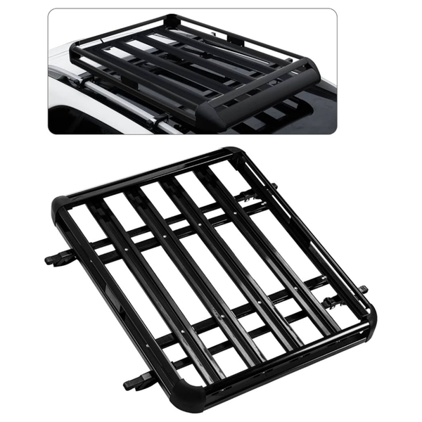 150 LB Aluminum Basket Roof Rack for SUV No Drill Cargo Carrier