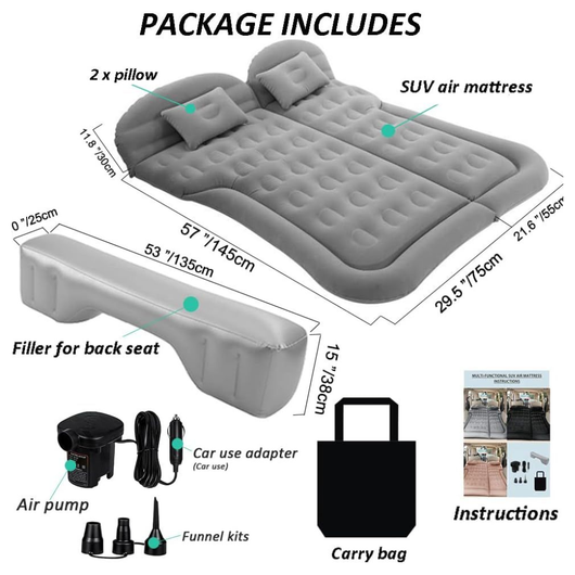 Inflatable Car Mattress SUV Inflatable Car Multifunctional Car Inflatable Bed Car Accessories Inflatable Bed