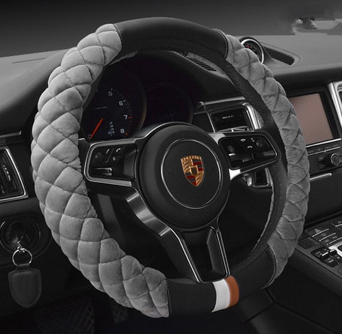 Cute Plush Car Steering Wheel Cover 38cm Universal Winter Warm Protector