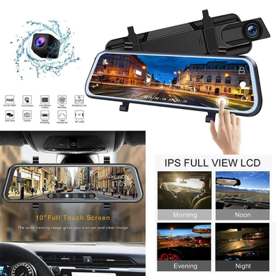 Dual Lens Rearview Mirror Dash Cam Front Rear 1080P Car DVR