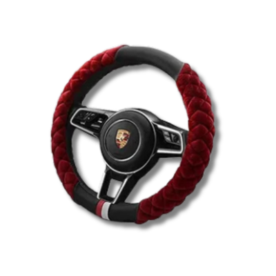 Cute Plush Car Steering Wheel Cover 38cm Universal Winter Warm Protector
