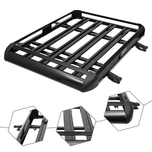 150 LB Aluminum Basket Roof Rack for SUV No Drill Cargo Carrier