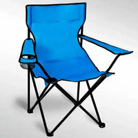 Foldable 600D Oxford Cloth Camping Chair 230 LB Capacity Blue