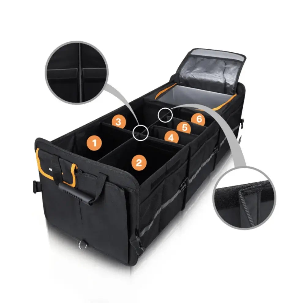 Folding Waterproof Oxford Cloth SUV Trunk Organizer with Roller and Handle