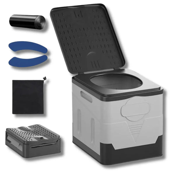 20L Foldable Portable Camping Toilet 120 KG Capacity Outdoor Car