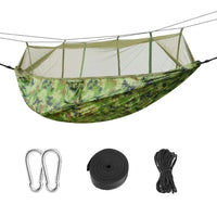 600 LB 210T Parachute Nylon Double Camping Hammock with Mosquito Net