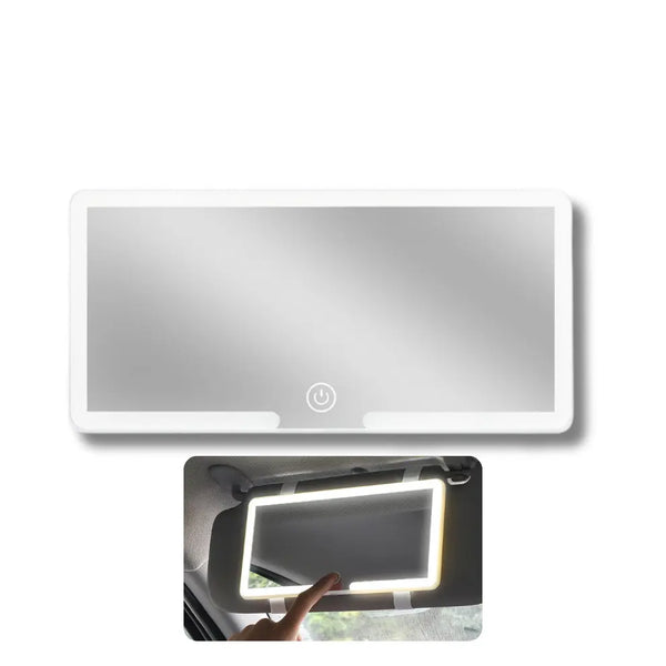 Dimmable LED Sun Visor Vanity Mirror with Lights for Any Car